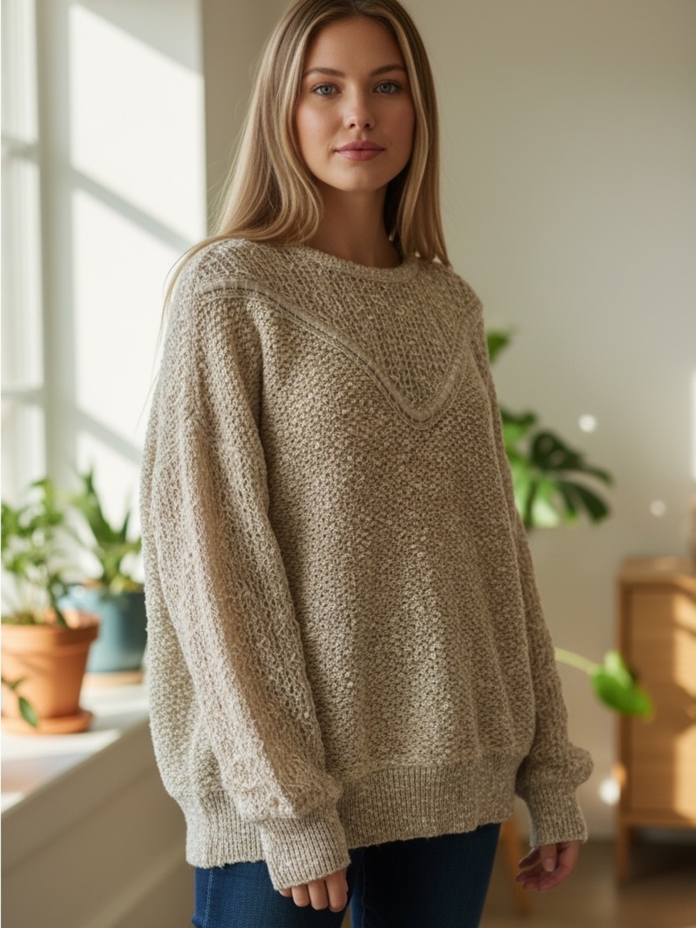 Fitzpatrick Of Ireland Vintage Lined Cotton Woven Sweater